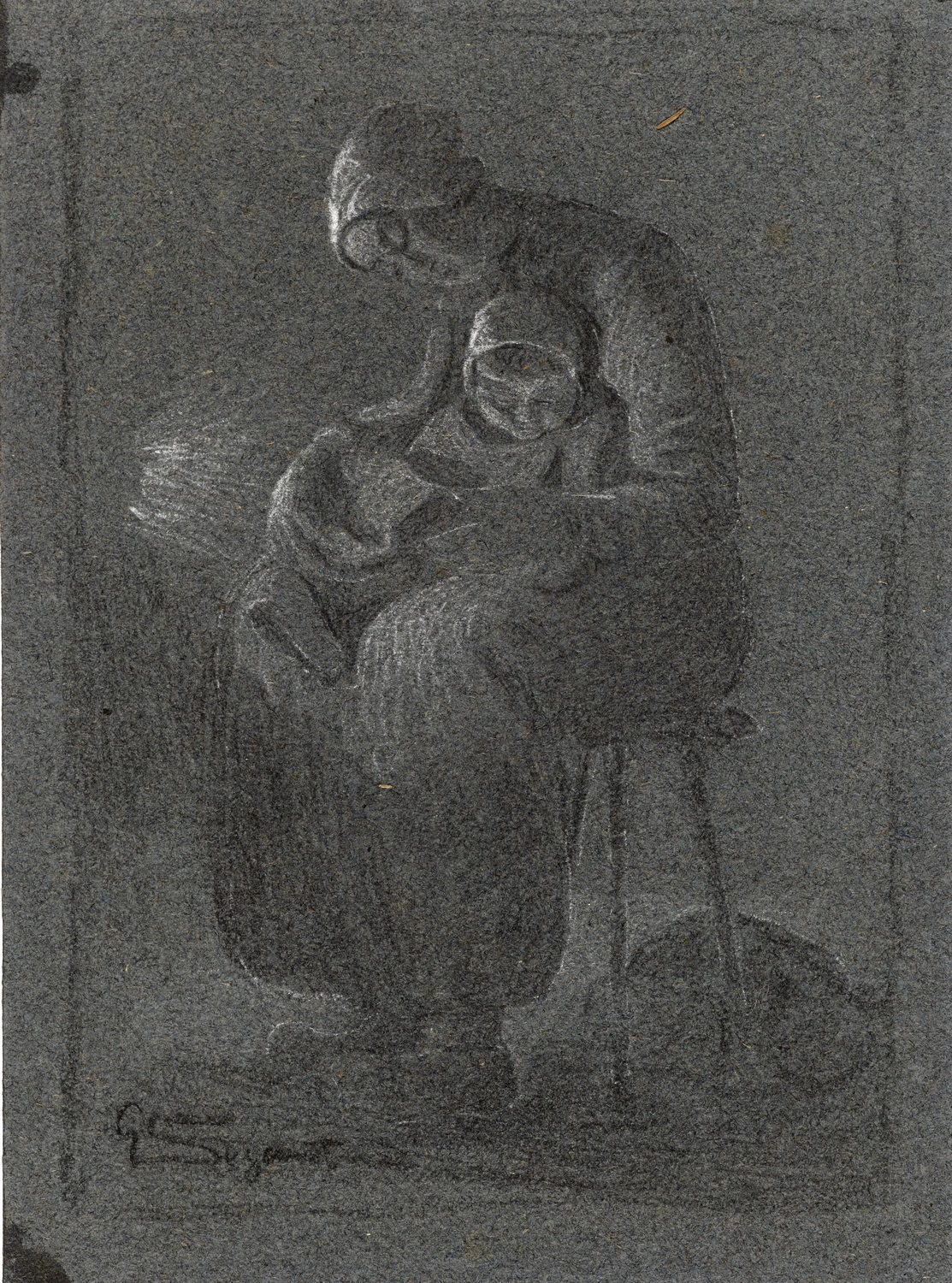Le due madri, 1891 - 1892], Kunstmuseum Basel, Kupferstichkabinett, Schweiz